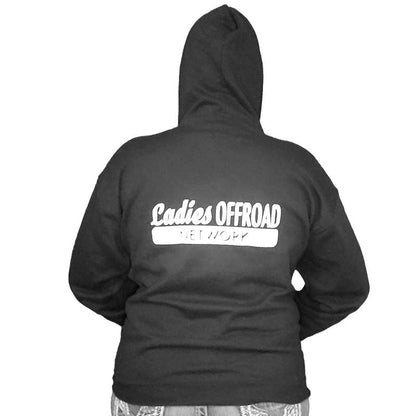 Ladies Offroad Network Black Zip Hoodie