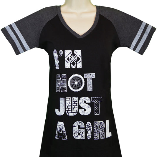 I'm Not Just A Girl All Around Girl Baseball Tee