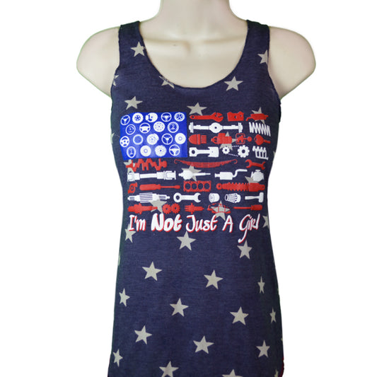 I'm Not Just A Girl American Parts Tank Top