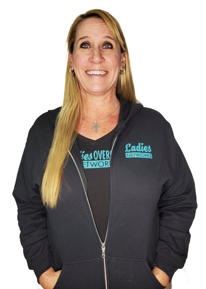 Ladies Networks Black Zip Hoodie