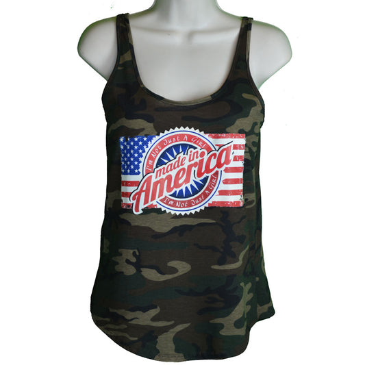 I'm Not Just a Girl Made in America Camo Tank